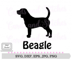 Beagle SVG - Beagle Clipart - Dog Breeds SVG - Dogs SVG - Digital Cut File  - Svg, Dxf, Jpg, Eps, Png - Silhouette File - Instant Download