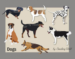 beagle svg dog breed silhouette clipart vector graphic