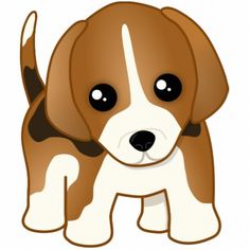 Vector Illustration Portrait of Beagle Puppy & Dog Paw. | beagle mix ...