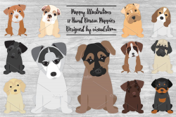 Cute Puppy Dog Illustrations ~ Illustrations ~ Creative Market