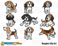 Beagle clip art | Etsy