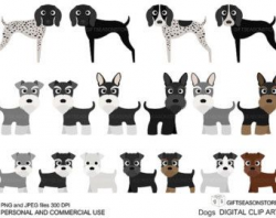 Puppies Digital clip art part 1 for Personal and Commercial use ...