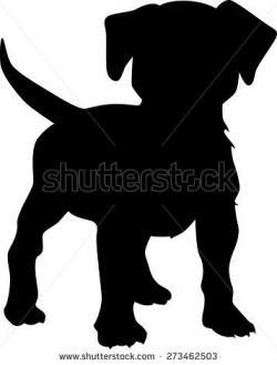 Puppy dog silhouette - stock vector | DIY Projects | Pinterest | Dog ...