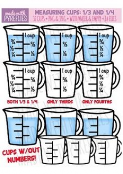 Measuring Cups / Beakers in mL (100-500mL) | Math clipart, Measuring ...
