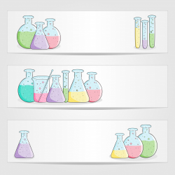 School Clipart – Beaker Set Banner | Science classroom, Chemistry ...
