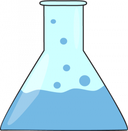 Blue Science Beaker Clip Art - Blue Science Beaker Vector Image