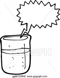 Vector Art - Cartoon chemical beaker. Clipart Drawing gg66724649 ...