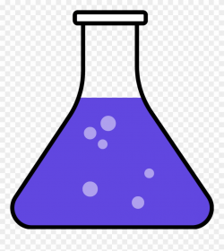 Navy Science Flask Clipart - Science Beaker Clipart - Png ...