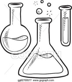 Vector Stock - Science lab equipment sketch. Clipart Illustration ...