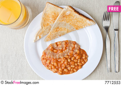 Delicious Baked Beans On Toast - Free Stock Images & Photos ...