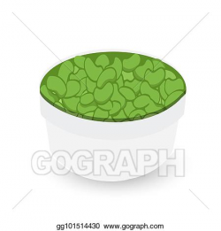 Drawing - Green beans on a bowl illustration design. Clipart Drawing ...