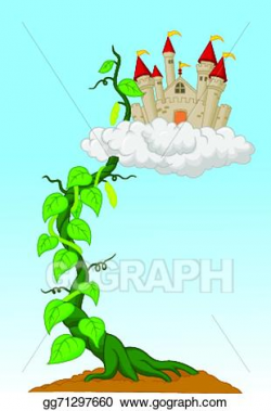 Vector Art - Cartoon bean sprout with castle in . Clipart Drawing ...