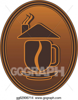 Drawing - Concept coffee cup and bean. Clipart Drawing gg62906714 ...