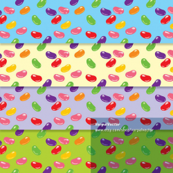 Jelly Bean Digital Paper Easter Candy Pattern 12x12 Pattern