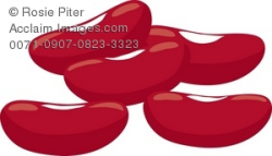 Clip Art Illustration Of A Bunch Of Kidney Beans