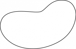 Jelly Bean Outline | ... Jelly Bean Clip Art Image - black and white ...