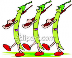 Cartoon Green Beans - Royalty Free Clipart Picture