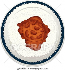 Vector Art - Beans and rice. Clipart Drawing gg62969513 - GoGraph