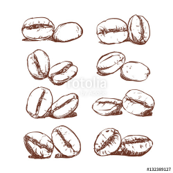 Coffee bean Hand drawn vector, Coffee clip art