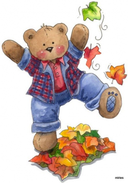AUTUMN / FALL TEDDY BEAR CLIP ART | ositos | Pinterest | Autumn ...