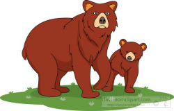 Animal Clipart - Bear Clipart - brown-bear-with-cub-clipart-7211 ...
