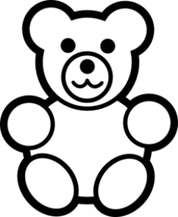 Circle Teddy Bear Black And White Clip Art at Clker.com - vector ...