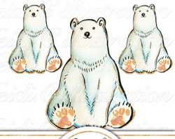 Polar bear Clipart Polar bear clipart Arctic animal clipart