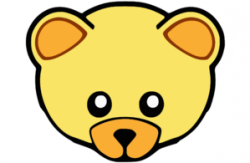 Yellow Cute Teddy Bear Face Clip Art at Clker.com - vector clip art ...