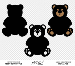 Teddy Bear Digital Cut Files - Digital Files - Teddy Bear SVG ...