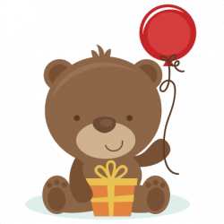 Birthday Bear SVG cut file birthday svg files birthday svg cutting ...