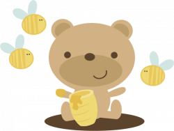 Bear With Honey Pot SVG scrapbook file bear svg file cute bear svg ...