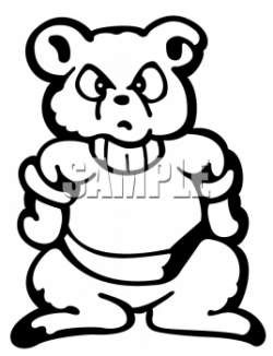 Clipart of a Mad Little Bear Cub - AnimalClipart.net