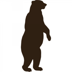 Standing Grizzly Bear Silhouette images | Room | Pinterest | Bear ...