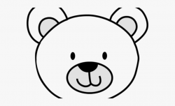 Face Clipart Polar Bear - Bear Face Simple Drawing #818415 ...