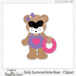 Girly Summer Bear Clipart [DBK - Girly Summer Bear Clipart] - $2.50 ...
