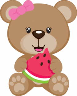 Cute Clipart ❤ SUMMER TEDDY BEAR CLIP ART | baby and kids art print ...