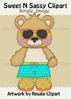 Summer Bear Freebie - $0.36 : Sweet N Sassy Clipart