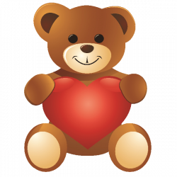 Image result for standing valentine's day teddy bear clipart | bear ...
