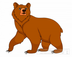Animal Clipart - Bear Clipart - brown-grizzly-bear-clipart-1161 ...