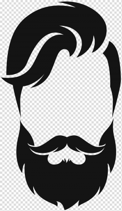 Silhouette Beard Moustache , hair style, beard and hair ...