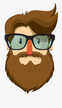 Beard Man Clip Art Bearded With Glasses - Man With Beard ...