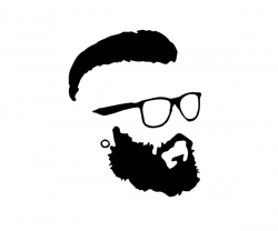 Hipster Beard and Glasses Silhouette Vector (EPS, SVG, PNG ...