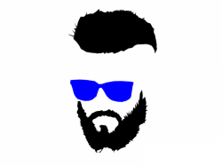 8 Hipster Beard Glasses Silhouette Vector | OnlyGFX.com