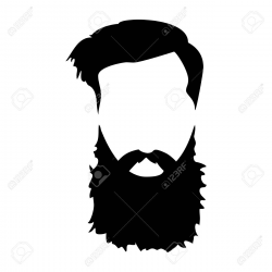 Hipster detailed hair and beards set. Fashion bearded man ...