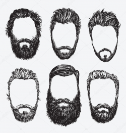 Hipster beard styles clipart - BeardStylesHQ