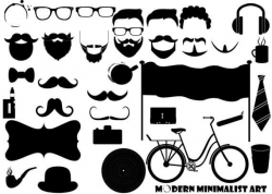 Items similar to Hipster Clipart Black – 33 PNG Images on Etsy