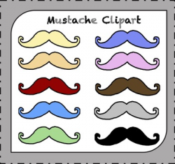 Mustache Clipart / Beard Clipart / Father's Day Clipart by Made by Lilli