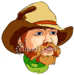 Scruffy Old Cowboy - Royalty Free Clipart Picture