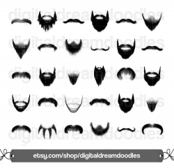 Beard Clipart, Beard Clip Art, Moustache Clipart, Mustache Clip Art ...
