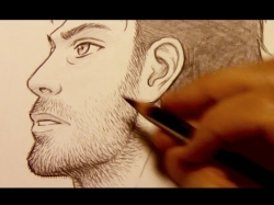 How to Draw Facial Hair (Razor Stubble) - YouTube